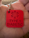 Type 1 Diabetic Keychain