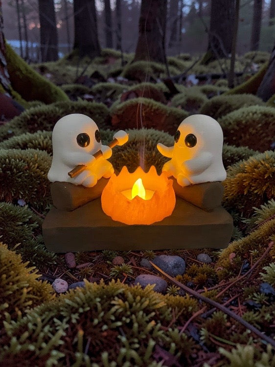 Ghost Campfire with tea light